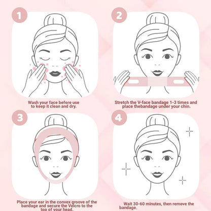 V Line Lifting Mask with Chin Strap for Double Chin, Face Skincare Lifting Belt for Women, Beauty Care Product, Skincare Tools, Face Sculpting Tool, Gifts for Girl, Skincare Products, Face Jawline Shaper, Facial Contour Refining, Double Chin Reducer