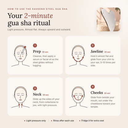 Kaveeno Steel Gua Sha — Facial Sculpting Tool